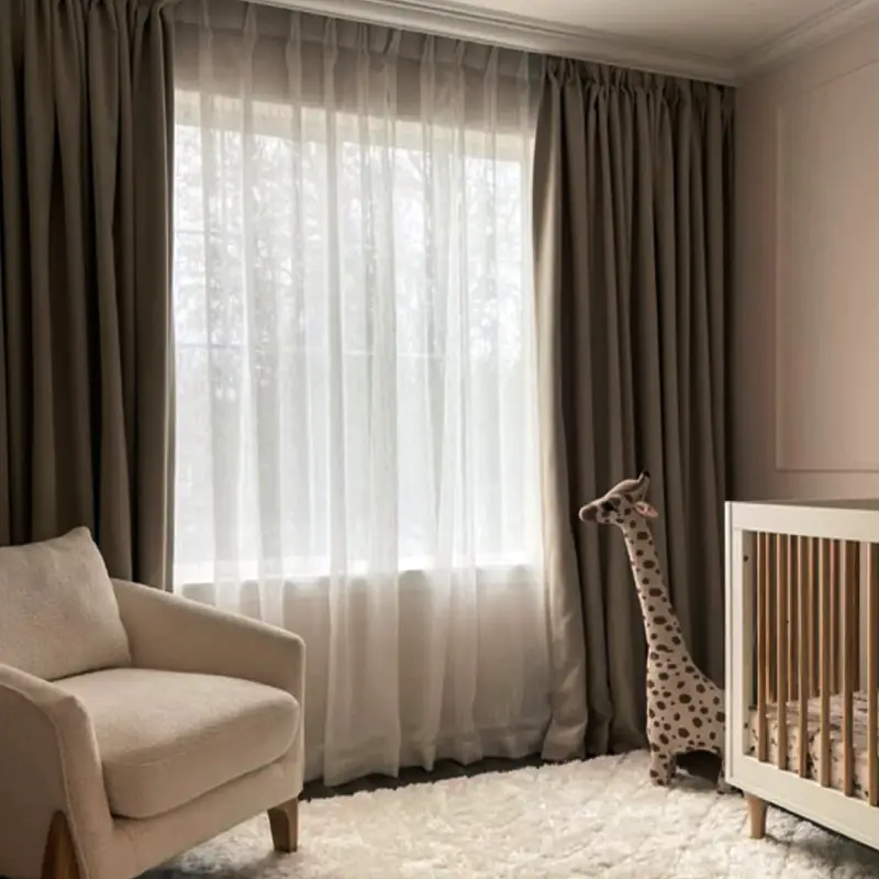 Double-Layer Curtains for Blackout and Style