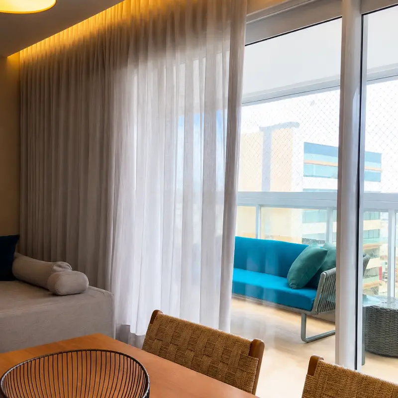 Motorized Sheer Curtains bedroom