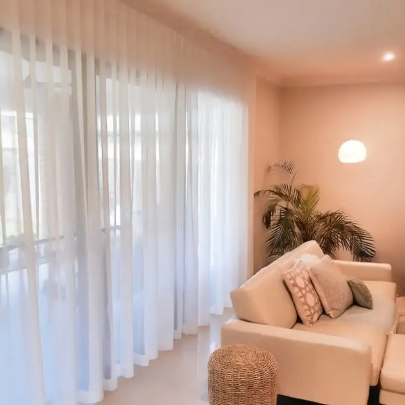 Motorized Sheer Curtains in apartment