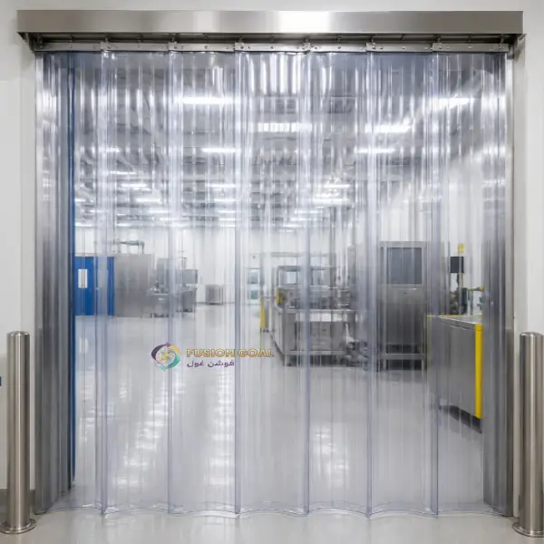 Ribbed PVC strip curtain warehouse Doha