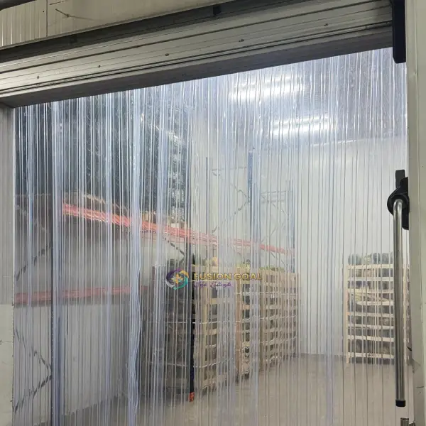 Ribbed PVC curtain installation Qatar