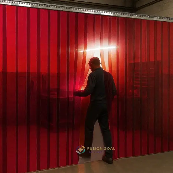 Welding PVC strip curtain installation Doha