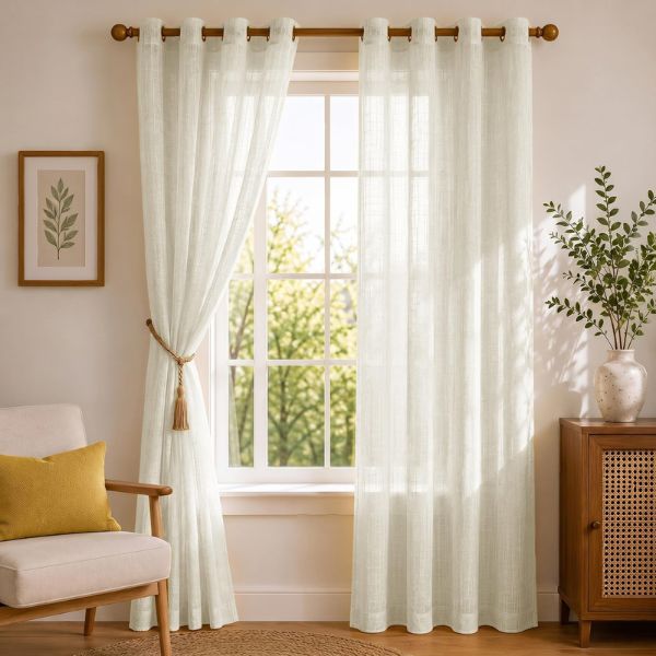 Plain Sheer Curtains in qatar