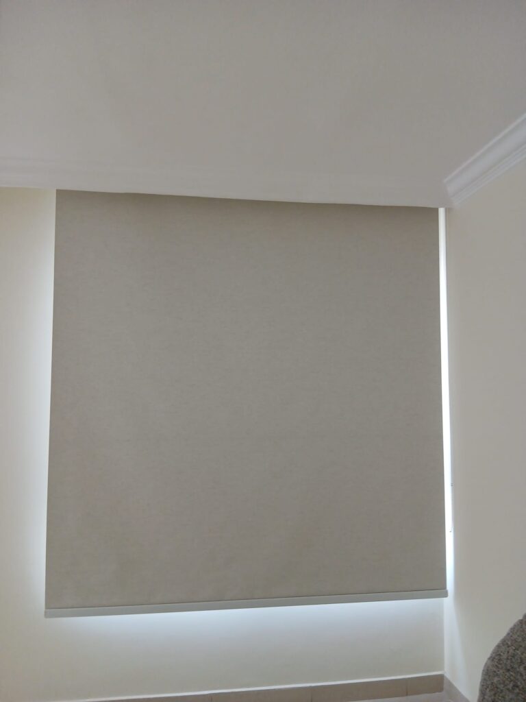 Roller blinds installed in a Qatar residential project