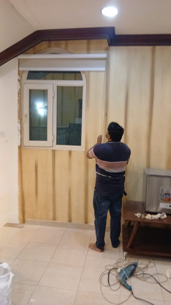 roller blinds installed on residential windows