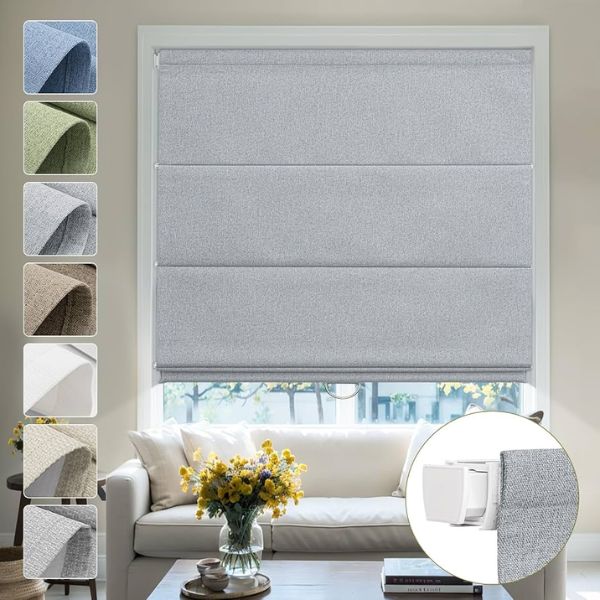 Thermal Roman blinds for improved window insulation