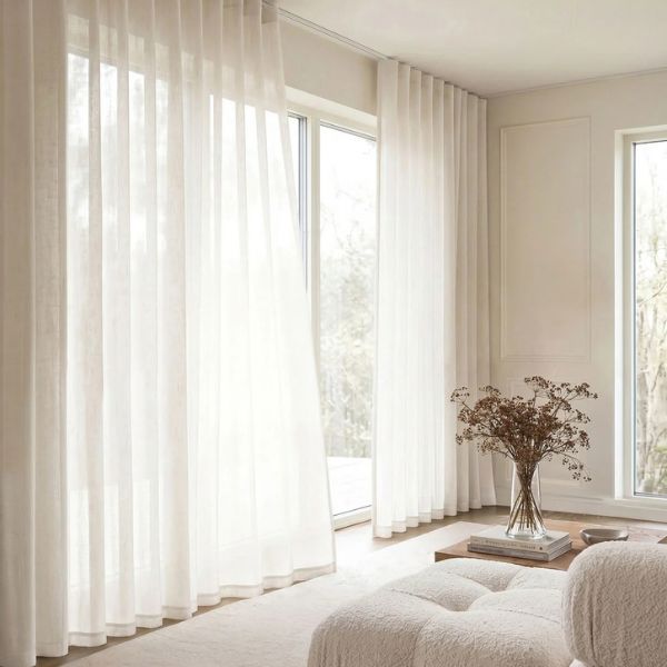 Voile Sheer Curtains in doha qatar