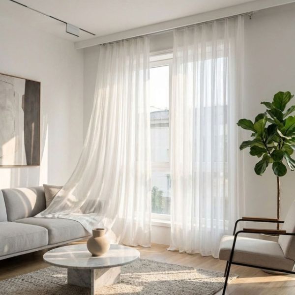 Voile Sheer Curtains in doha qatar